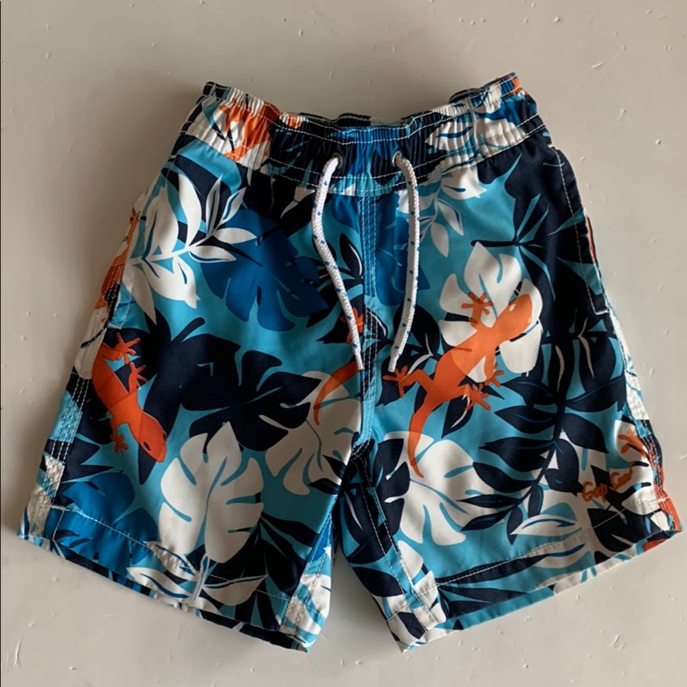 Baby Gap Tropical Blue and Orange Swim Trunks Size 12-18 Months